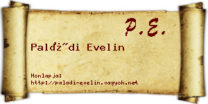 Paládi Evelin névjegykártya